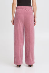 Ichi Kate Corduroy Wide Pant - Heather Rose