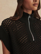 Varley Gaines Half Zip Knit - Black