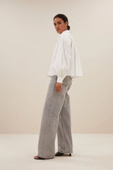 Sarah short blouse - white