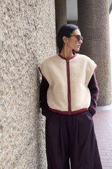 Gio Sleeveless Jacket - Wine
