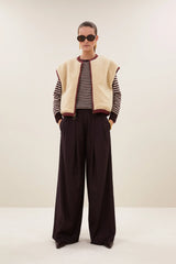 Gio Sleeveless Jacket - Wine