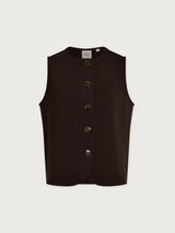 Varley Josie Button Through Tank - Coffee Bean