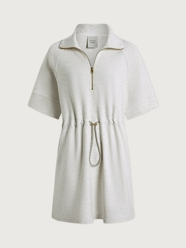 Varley Paisley Half Zip Dress - Ivory Marl