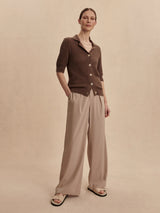Varley Ellie Knit Shirt - Chocolate Chip