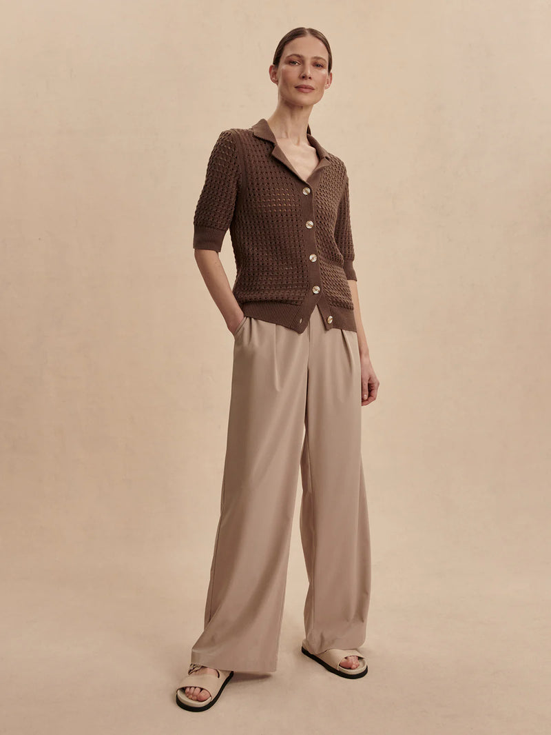 Varley Ellie Knit Shirt - Chocolate Chip