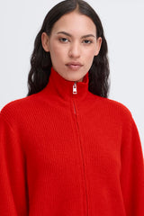 Ichi Ducie Cardigan - Fiery Red