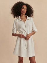 Varley Paisley Half Zip Dress - Ivory Marl
