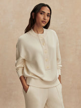 Varley Reena Button Front Sweat - Pristine