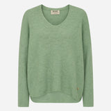 Mos Mosh Thora V-Neck Knit - Turf Green
