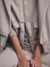 Varley Roxbury Zip Through - Taupe Marl