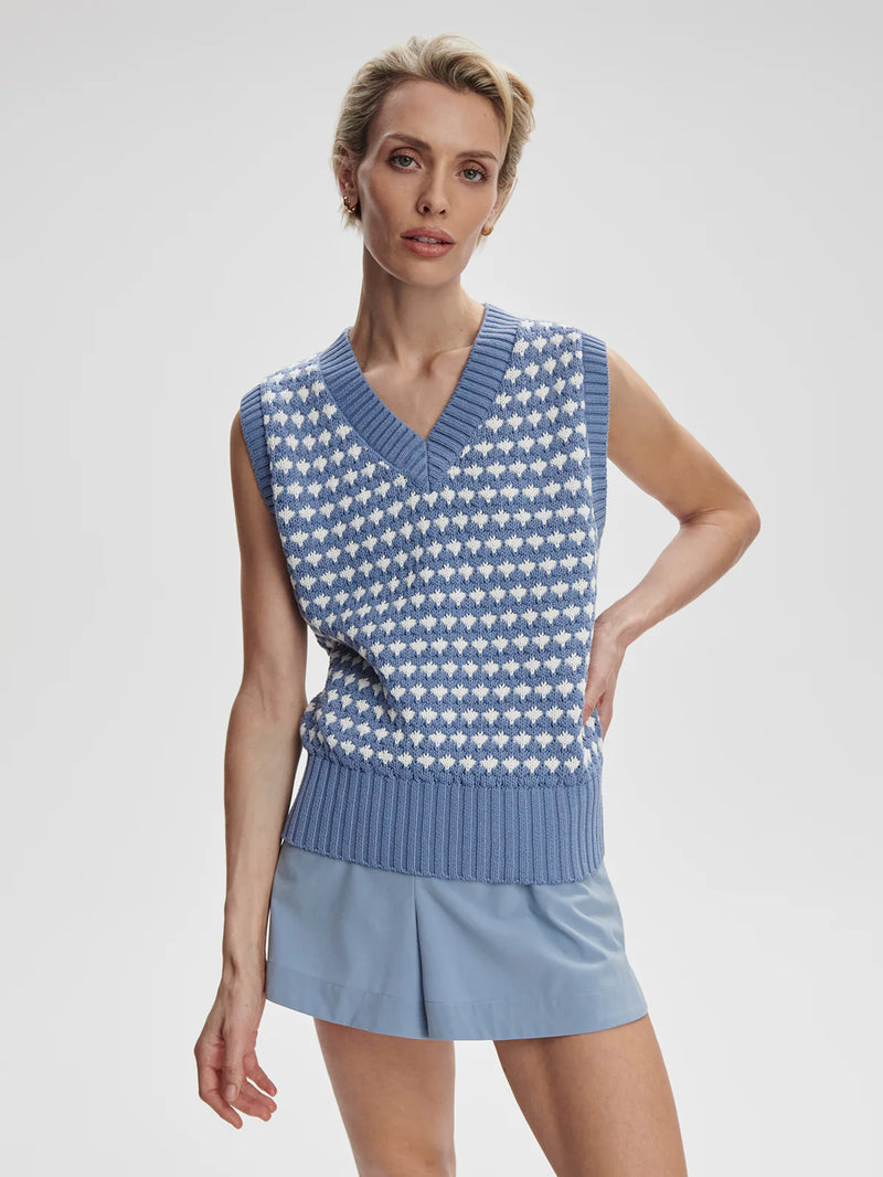 Varley Antonella Knit Vest - Infinity Blue