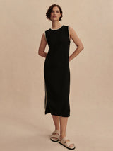 Varley Dwight Tank Knit Dress - Black/White