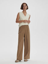 Varley Kay Cable Knit Vest - Snow White