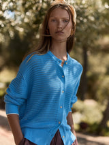 Varley Pembroke Knit Cardigan - Azure Blue