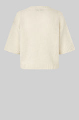Second Female Silia Knit SS O-Neck - Eggnog