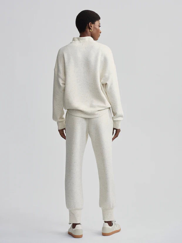 Varley Oakdale Sweat - Ivory Marl Fleck