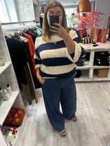 Ichi Dayana LS Knit - Patriot Blue
