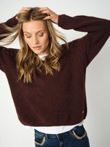 Mos Mosh Thora V-Neck Knit - Fudge