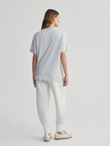 Varley Leighton Boyfriend Tee - Light Grey Melange