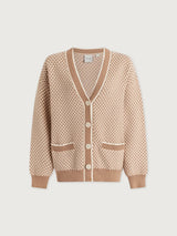 Varley Tarran Stitch Knit Cardigan - Light Taupe