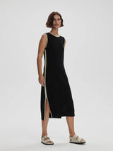 Varley Dwight Tank Knit Dress - Black/White