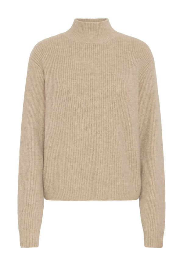 Ichi Ducie LS2 Knit - Oatmeal Melange