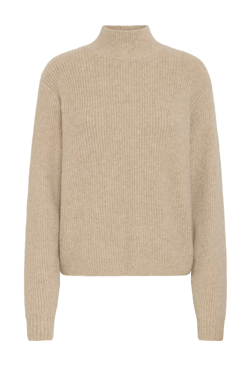 Ichi Ducie LS2 Knit - Oatmeal Melange