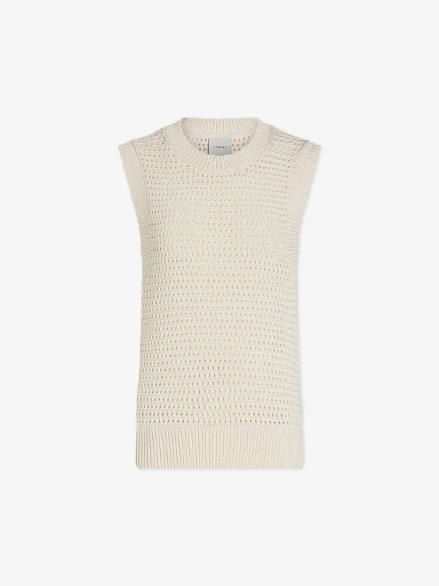 Varley Randal Crop Knit Tank - Egret