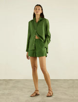 With Nothing Underneath The Boxer Hemp - Green