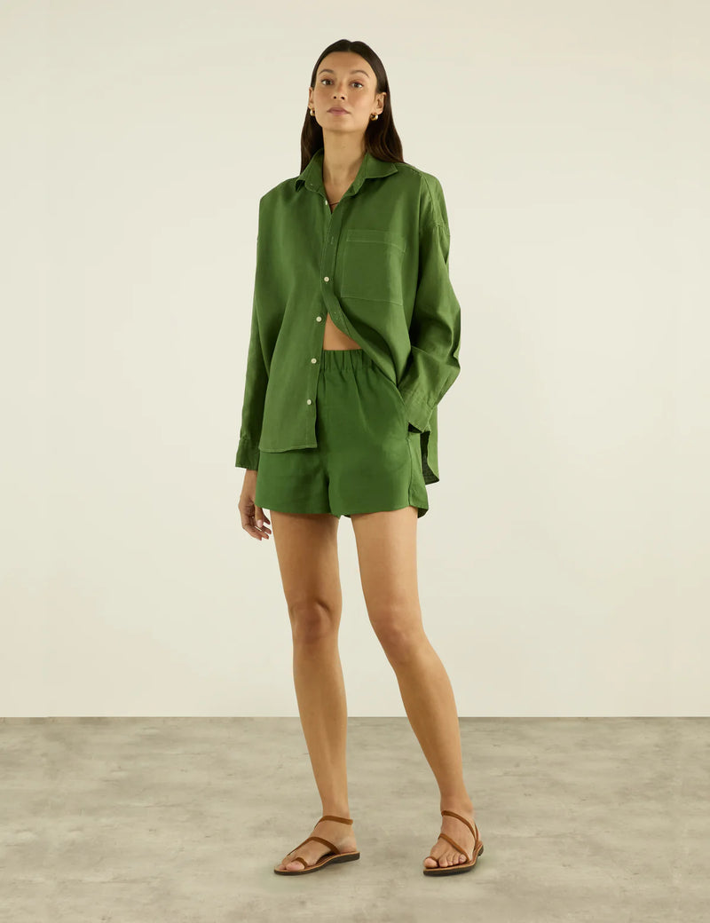 With Nothing Underneath The Boxer Hemp - Green