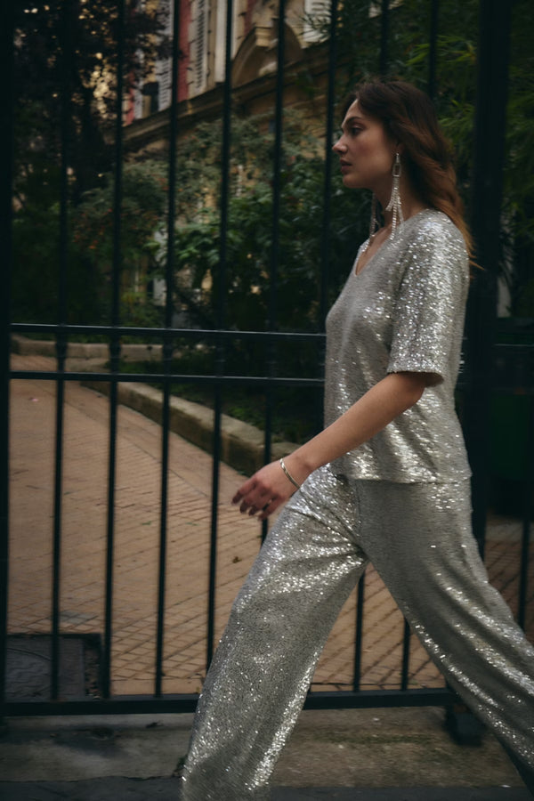 Ichi Fauca SS2 Top - Frosted Almond