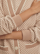 Varley Tarran Stitch Knit Cardigan - Light Taupe