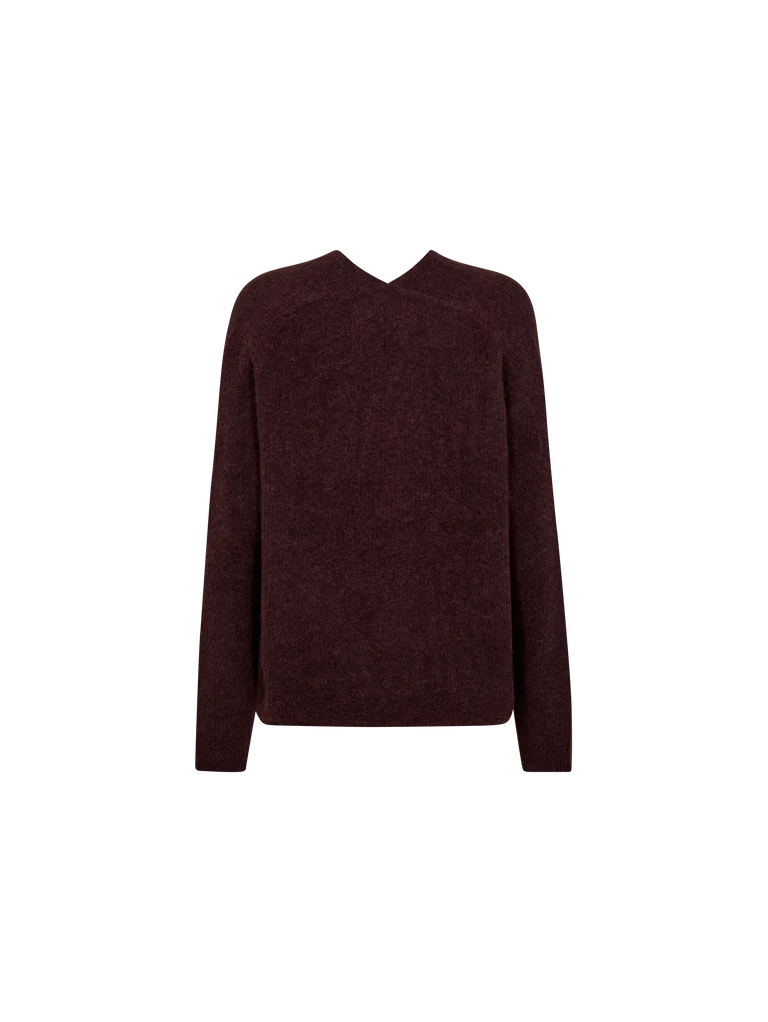 Mos Mosh Thora V-Neck Knit - Fudge