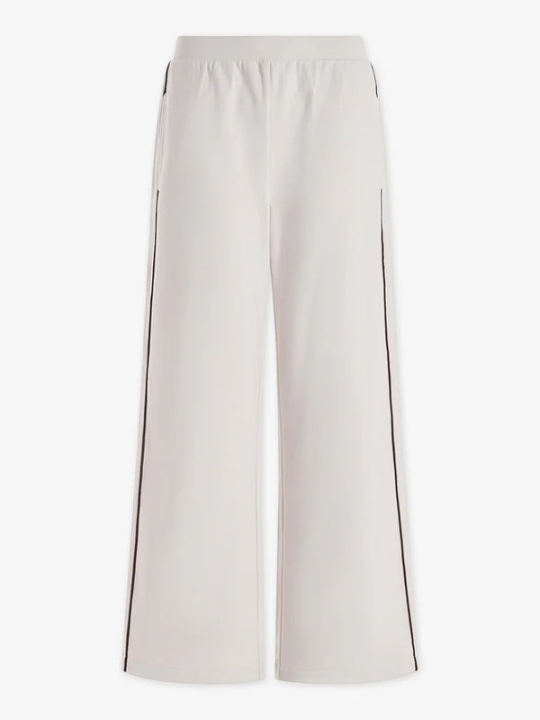 Varley Brushed Rib Wide Leg Pant 28 - Cement Marl/Bitter Chocolate