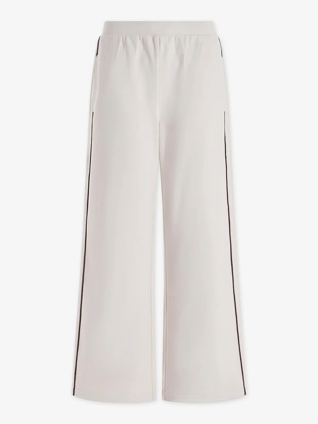 Varley Brushed Rib Wide Leg Pant 28 - Cement Marl/Bitter Chocolate