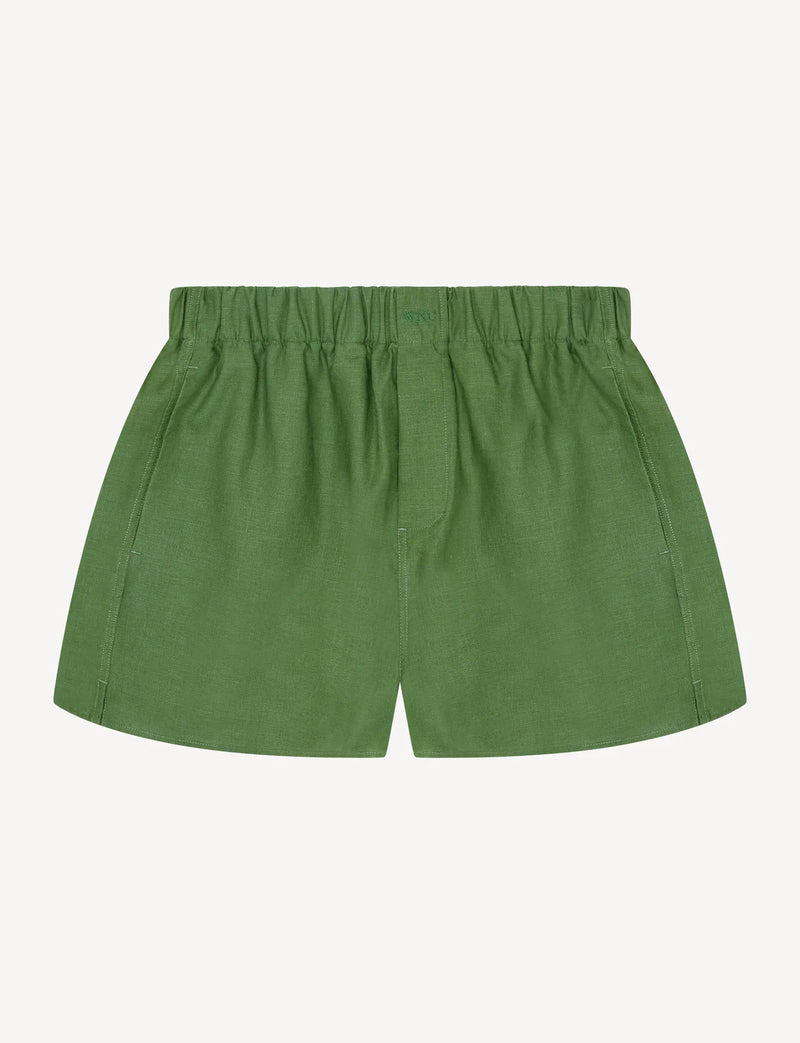 With Nothing Underneath The Boxer Hemp - Green