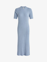 Varley Maeve Rib Knit Dress - Ashley Blue