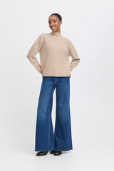 Ichi Ducie LS2 Knit - Oatmeal Melange