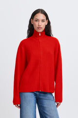 Ichi Ducie Cardigan - Fiery Red
