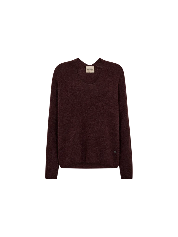 Mos Mosh Thora V-Neck Knit - Fudge