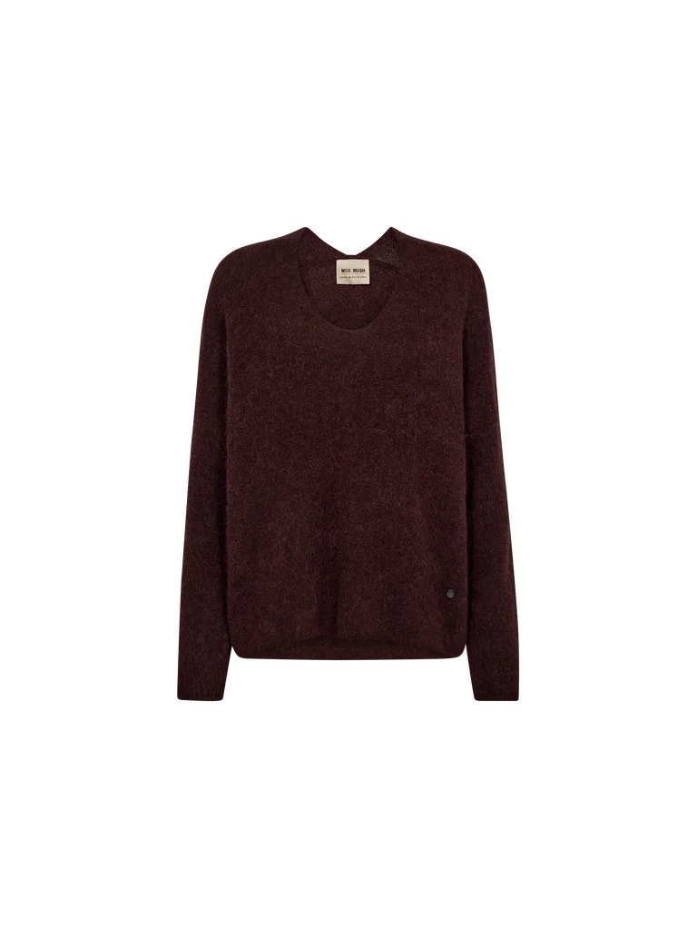 Mos Mosh Thora V-Neck Knit - Fudge