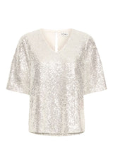 Ichi Fauca SS2 Top - Frosted Almond