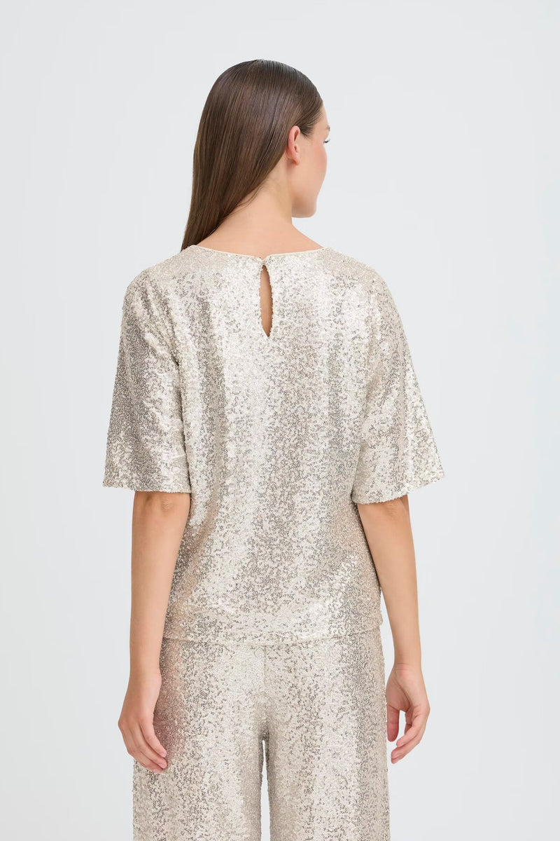 Ichi Fauca SS2 Top - Frosted Almond