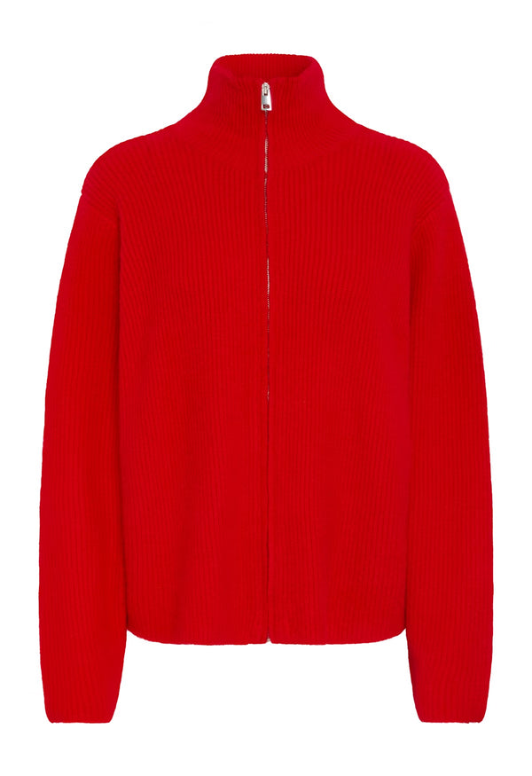 Ichi Ducie Cardigan - Fiery Red