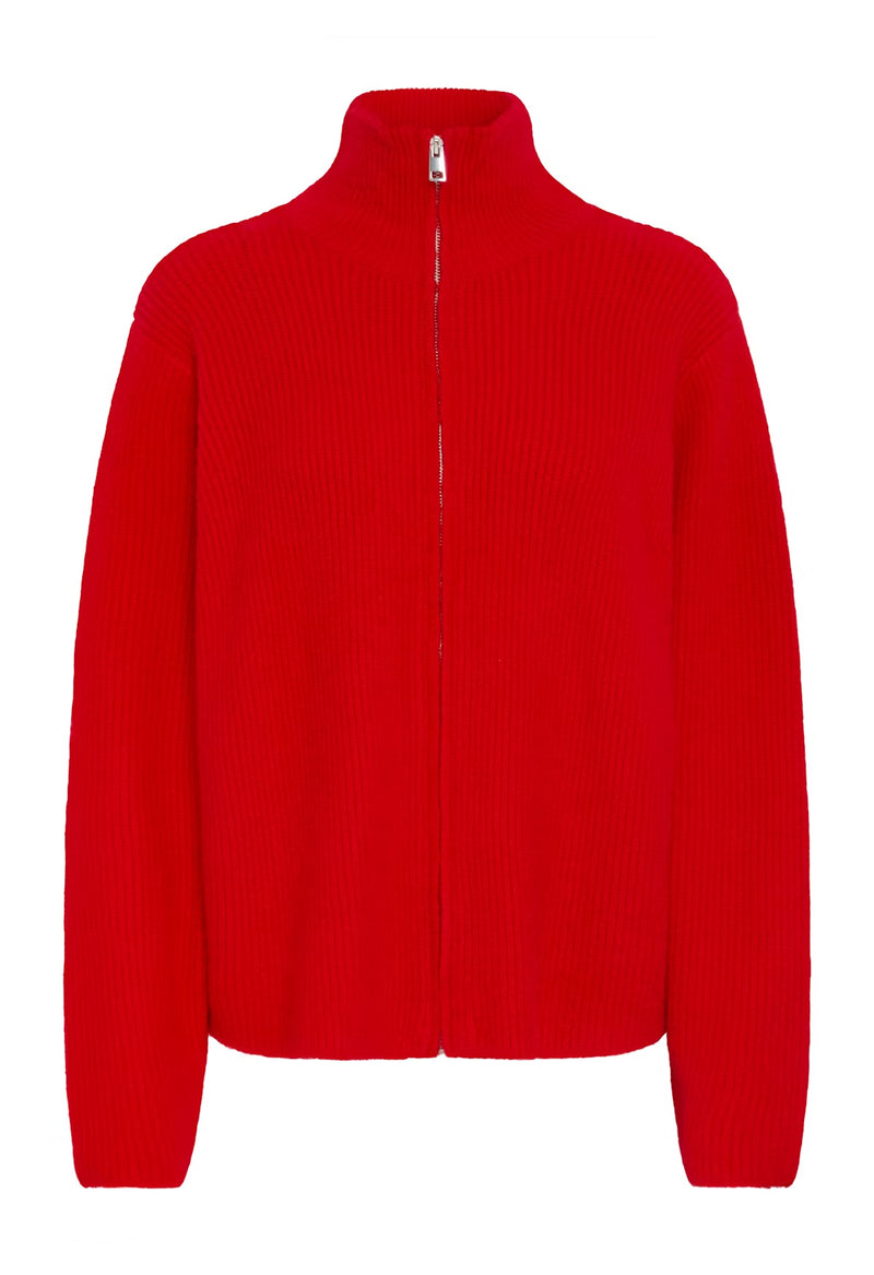 Ichi Ducie Cardigan - Fiery Red
