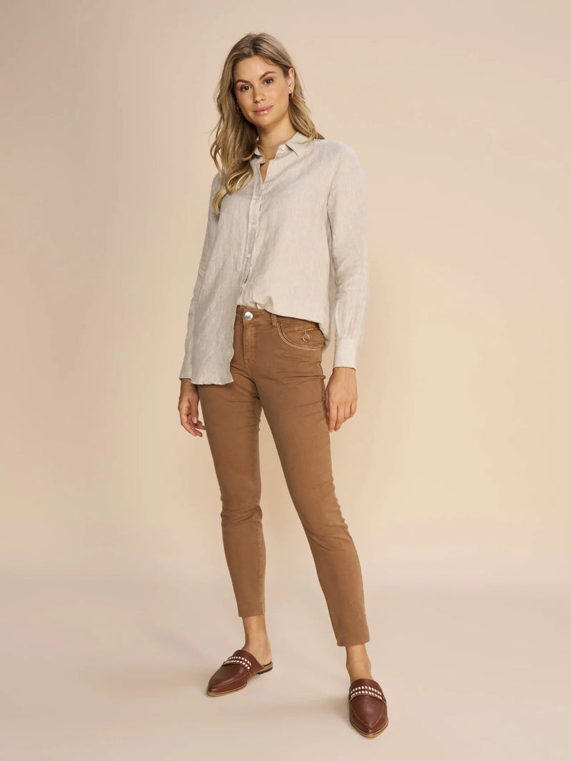 Mos Mosh Karli Linen Shirt - Cement