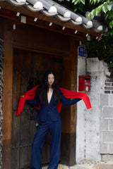 Ichi Ducie Cardigan - Fiery Red