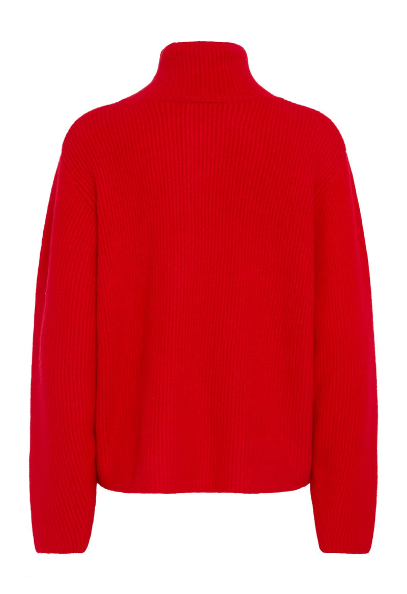 Ichi Ducie Cardigan - Fiery Red