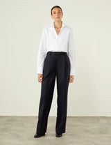 With Nothing Underneath The Dress Shirt - White