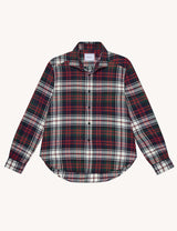 With Nothing Underneath The Classic Fine Brushed Shirt - White & Red Check